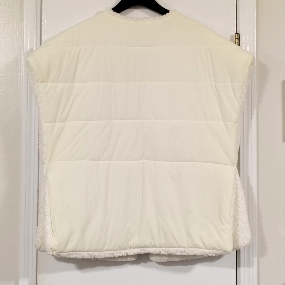 Anthropologie $150 Puffer Quilted Kimono Vest Sherpa Lined Women's "One Size" - Picture 6 of 11
